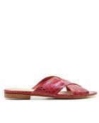 Sandalias rojas efecto coco texturizadas Nantes