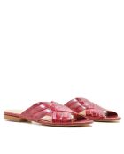 Sandalias rojas efecto coco texturizadas Nantes