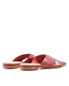 Sandalias rojas efecto coco texturizadas Nantes