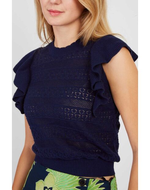 Top en maille Edith marine