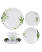 Service 30 pièces en porcelaine Bambou blanc - 41x20x28cm