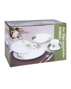 Service 30 pièces en porcelaine Bambou blanc - 41x20x28cm