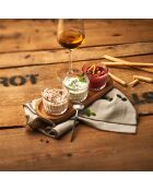 Transparante en kristallen aperitiefset - 25x9x7cm