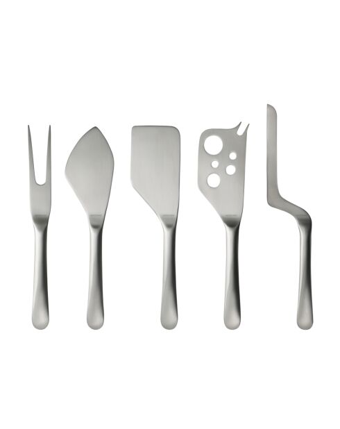 Caja de queso plateada de 5 piezas - 23,3 x 0,89 cm