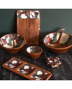 Set di 4 sottobicchieri multicolori Origines - 10x10x1cm