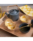 Coffret de 2 théières noires - 18x18x13cm