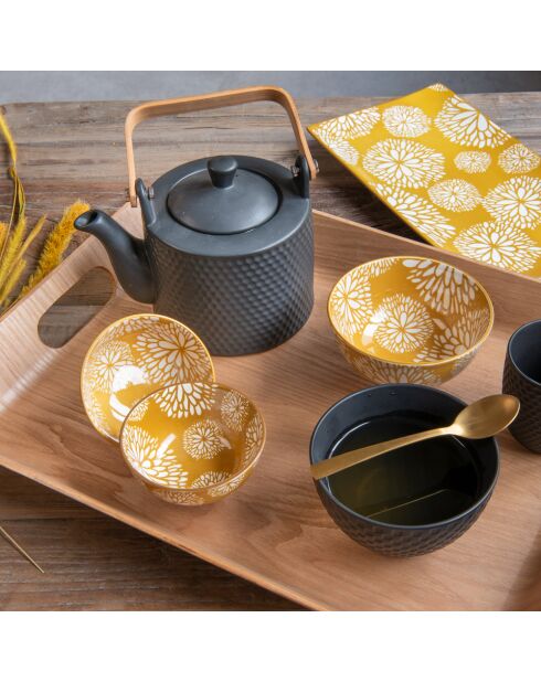 Coffret de 2 théières noires - 18x18x13cm