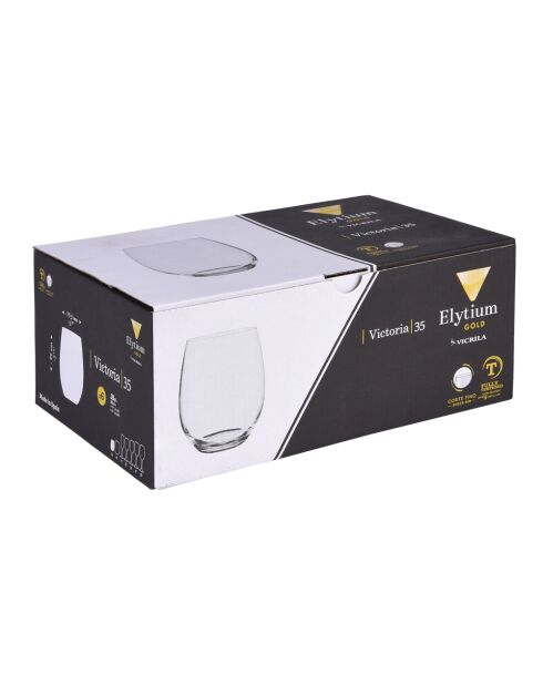 Copa Victoria de cristal y cristal transparente - 8x8x10 cm