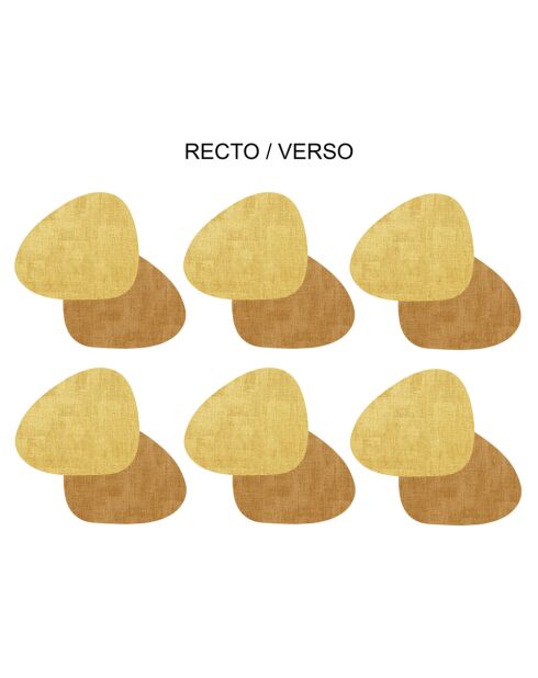 Set de 6 sous-tasses Fabrik multicolores - 13x10x0,18cm