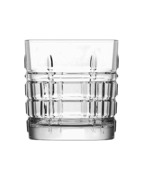 Whisky brit transparante en kristallen beker - 8,39x8,39x9,1cm