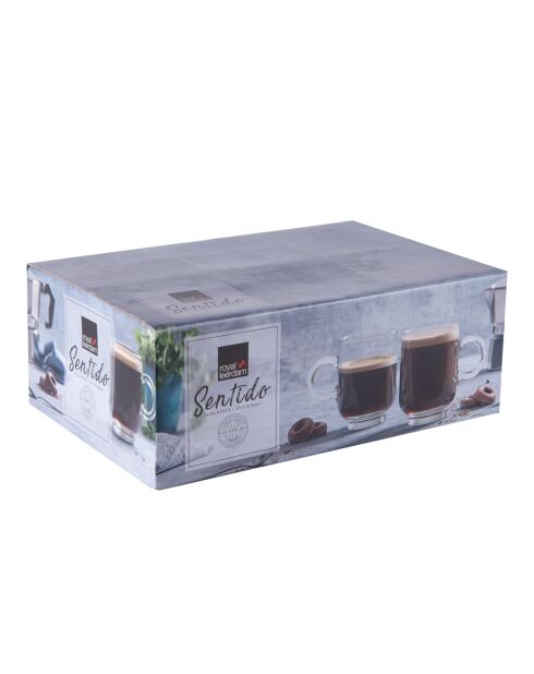 Sentido Becher aus transparentem Glas und Kristall, 44 x 33 x 25 cm