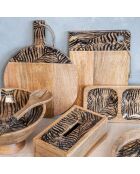 Set di 4 sottobicchieri Phoenix marroni - 10x10x1cm