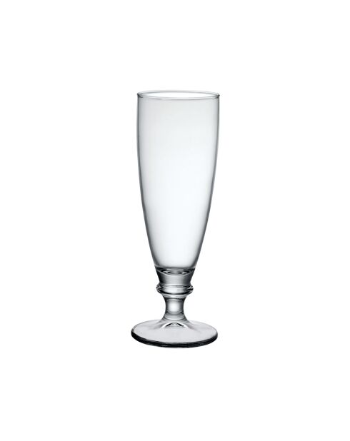 Bicchiere da birra Harmonia trasparente e cristallo su supporto - 7x7x19cm