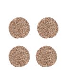 Set de 4 dessous de verre en jonc de mer - 11x11x0,66cm
