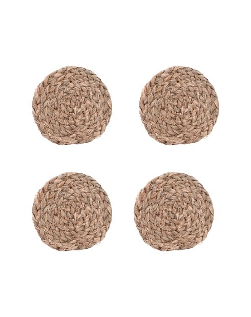 Set de 4 dessous de verre en jonc de mer - 11x11x0,66cm