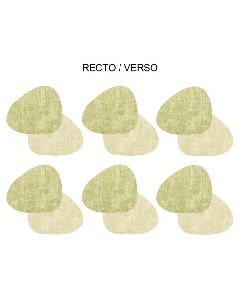 Set de 6 sous-tasses Fabrik multicolores - 13x10x0,18cm