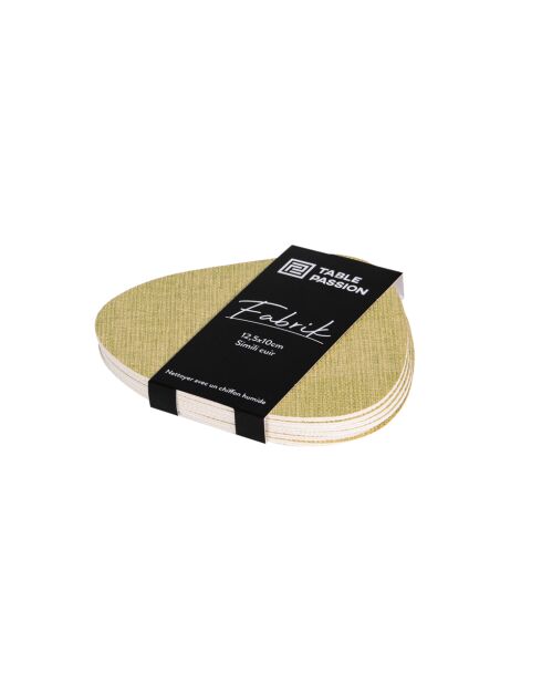 Set de 6 sous-tasses Fabrik multicolores - 13x10x0,18cm