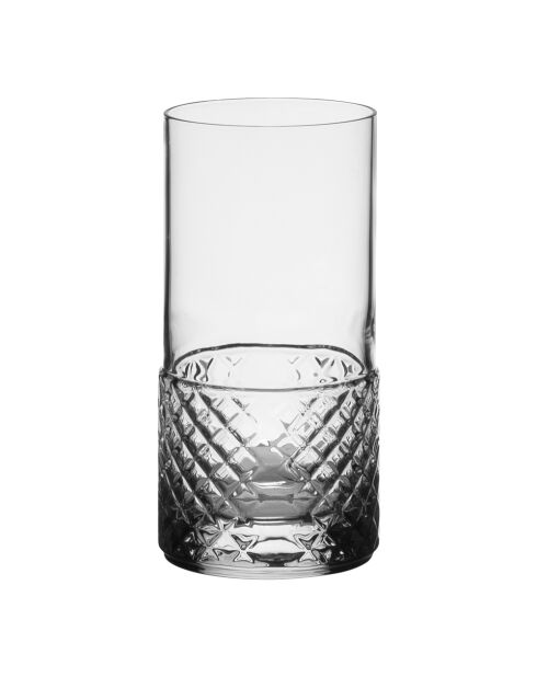 Roma hoog transparant glas en kristal - 7x7x14cm