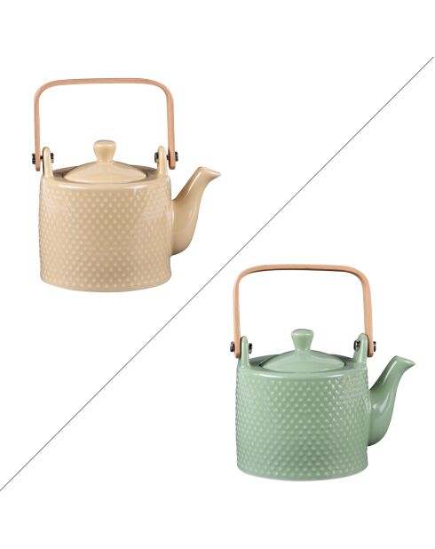 Coffret de 2 théières Sunrise multicolores - 13x12x13cm