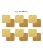 Set de 6 sous-tasses Fabrik jaunes - 10x10x0,18cm