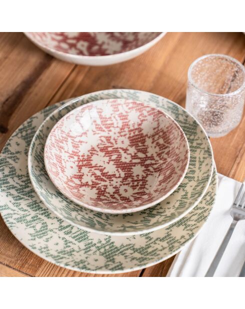 6 Coupelles Léa rouge - 17x17x5cm