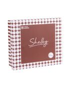 Coffret de 4 mugs Shelby marron - 13x9x12cm