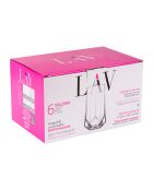 Coppa Valeria trasparente e cristallo - 6,4x6,4x14cm