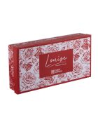 Set di 4 tazze da tè miste con cucchiai rossi Louise - 9x9x8cm