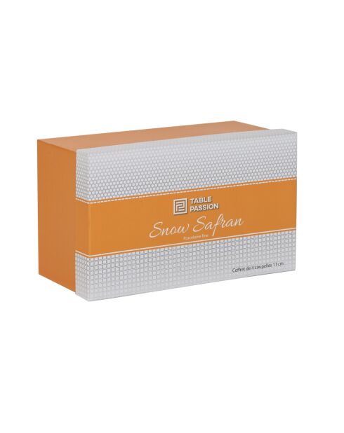 Set mit 4 gelben Snow Safranbechern — 12 x 12 x 7 cm