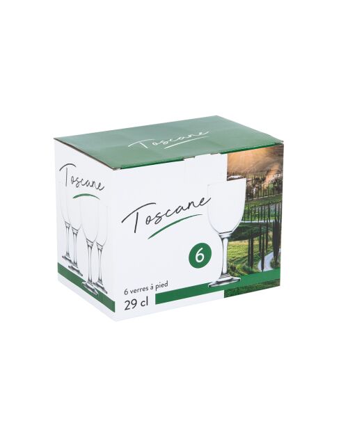 Transparentes toskanisches Stängelglas und Kristall - 7,5x7,59x18cm