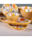 Set mit 3 mehrfarbigen ovalen kanarischen Schalen — 25 x 13 x 2 cm