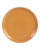 12 Assiettes plates Itit Safran jaune - 26x26x3cm