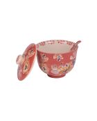 Bol à soupe avec cuillère Ava 60 cl rouge - 14x14x10cm