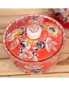 Bol à soupe avec cuillère Ava 60 cl rouge - 14x14x10cm