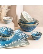 Set mit 6 blauen Alcaza-Schalen - 15x15x8cm