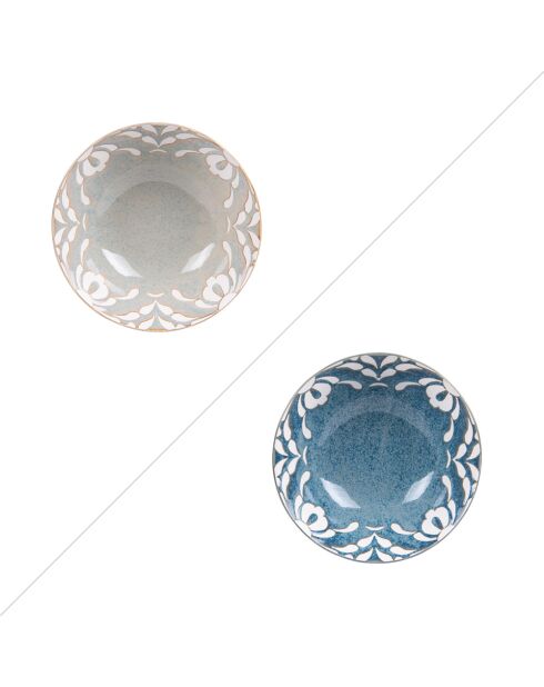 3 Lots de 2 coupelles Alcazar bleues - 9x9x5cm