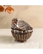 Set mit 3 braunen Utah-Tassen — 12 x 12 x 6 cm