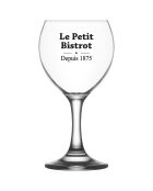 Bistrot transparant en kristallen stemglas - 6,5x6,5x14,69cm