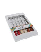 Coffret de 6 couteaux à steak multicolores - 22x2x27cm