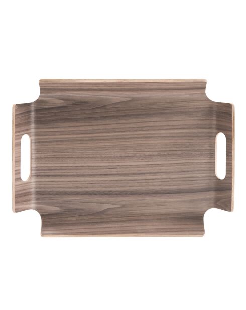Plateau Angle marron - 40x29x5cm