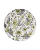 12 Assiettes plates Edulis verte - 27x27x3cm