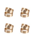 Set di 4 portatovaglioli dorati Kleofina - 4x3x4cm