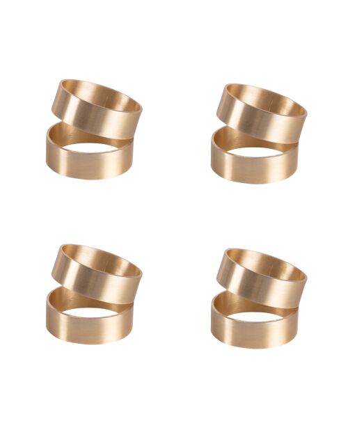 Set di 4 portatovaglioli dorati Kleofina - 4x3x4cm