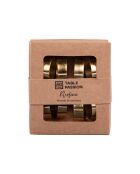 Set di 4 portatovaglioli dorati Kleofina - 4x3x4cm