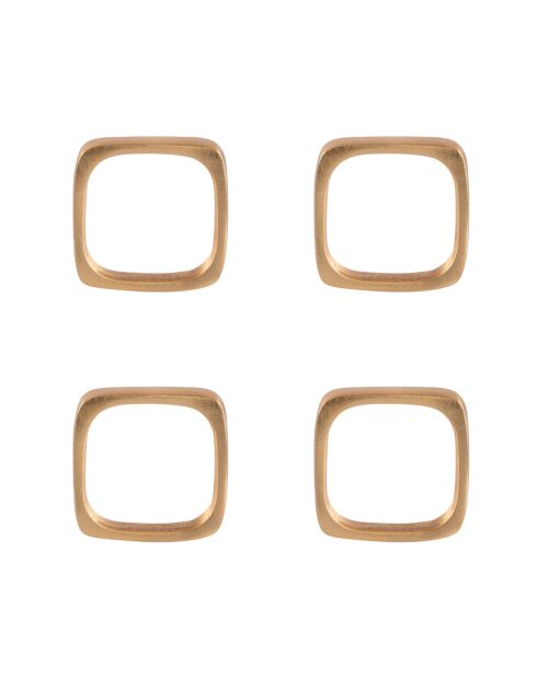 Set di 4 portatovaglioli Elite dorati - 5x5x4cm
