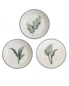 Floralia tiefer Teller, cremefarben und elfenbeinfarben, 24 x 24 x 4 cm