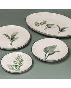 Floralia tiefer Teller, cremefarben und elfenbeinfarben, 24 x 24 x 4 cm