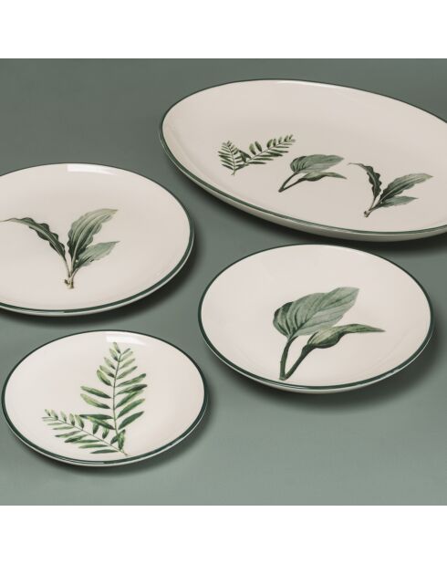 Floralia tiefer Teller, cremefarben und elfenbeinfarben, 24 x 24 x 4 cm