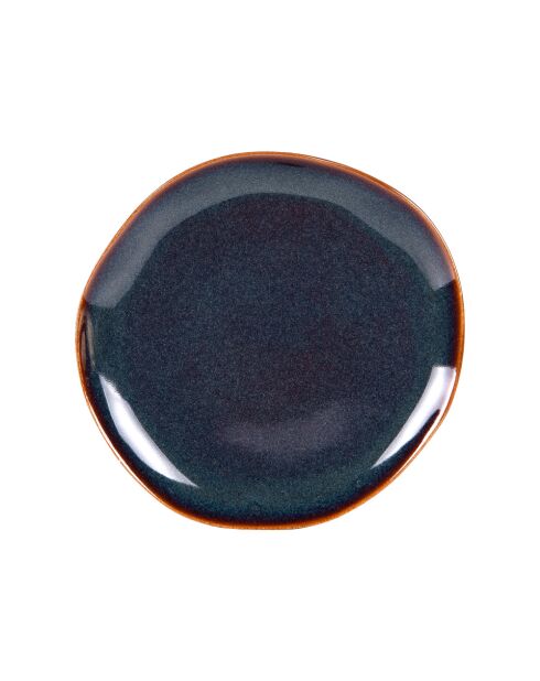 6 Assiettes à desserts Symphony bleue - 22x22x2cm