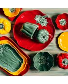 Lot de 3 plats ronds Poivron multicolores - 31x31x4cm